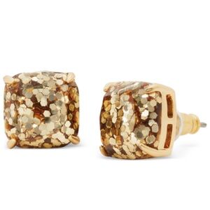 Kate Spade New York ♠️ sparkly yellow gold glitter earrings